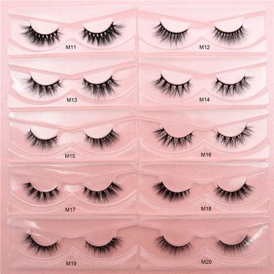 China Very Soft Crisscross Straight Mink Lashes Extension 10mm Eyelashes Makeup False Lashes Mink Eyelashes Natural False Eyelashes Short Strands 3D for sale