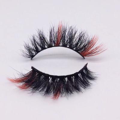 China Real Mink Lashes 3D Color Mink Lashes False Eyelash Colorful Eyelashes Makeup Fake Lash Party 20mm Colored Eyelashes for sale