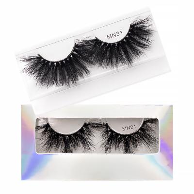 China Very soft, lightweight & wholesale comfortable lashes full strip lashes 25mm mink eyelash 100% mink lashes 3d fluffy lashes seller for sale