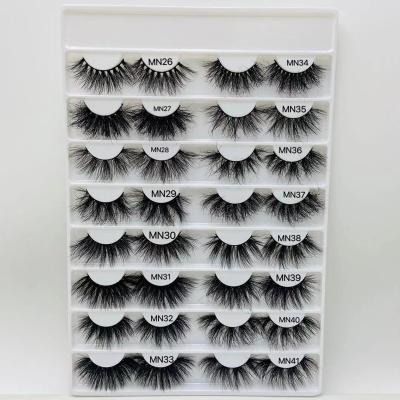 China Very soft, lightweight & sale 100% mink 3d mink band whole lashes super fluffy wild curly lash 25mm comfortable dramatic real full lashes for sale