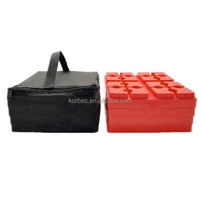 China Plastic Wheel Stopper Wheels Leveling Blocks, Heavy Duty Camper Locking Leveling Blocks And Wedges Anti-Slip Pads Blocks With Storage Bag for sale