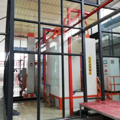 China Hotels Painting Robot Customized Automated Powder Coating Paint Spray Booth For Furniture Aluminum Profile for sale