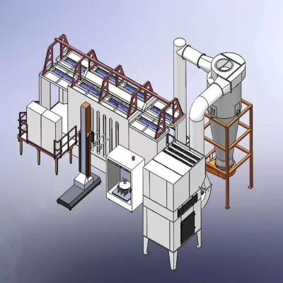 China Hotels Powder Coating Line Multi Electric Automatic Spray Paint Booth Powder Coating Oven Cyclone Filter Powder Coating Line for sale