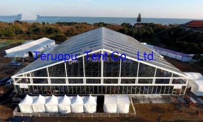 China Huge Clear Party Tent Transparent Cover Clear Outdoor Tent With Glass Wall for sale