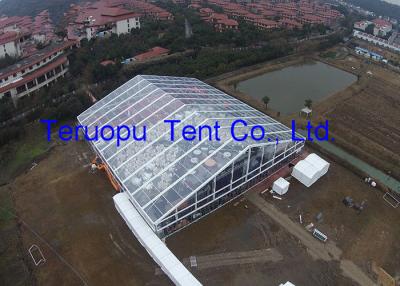 China Banquet Clear Top Party Tent Luxury Outdoor Glass Tent 25 X 30 M Bespoken Size for sale