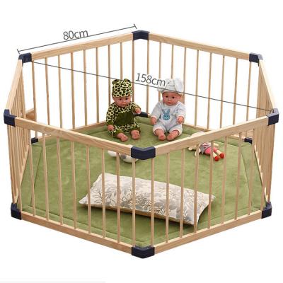 China Baby Safety Fence Gate Pet Barriers Child Fence Solid Wood Indoor Play Fence for sale