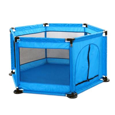 China Oxrord baby game pen fence play barrier kids playpen/soft playpen foldable playpen plastic barrier/plastic game penplay barrier for sale