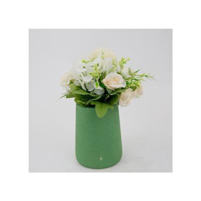 China CLASSIC Artificial flowers in modern concrete pot modern home decor Faux potted Greenery for sale