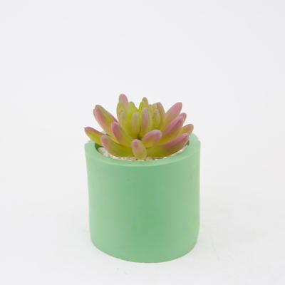 China CLASSIC Artificial Succulent Plants In Pot Modern Concrete Modern Home Decor Faux Potted Greenery for sale