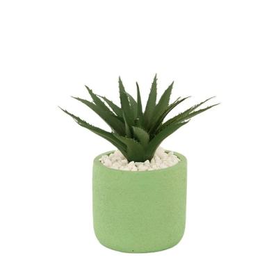 China CLASSIC Artificial Succulent Plants In Pot Modern Concrete Modern Home Decor Faux Potted Greenery for sale