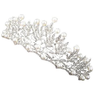 China Fancy Fashion Wedding Hair Accessories Shiny Rhinestone Crowns Tiaras for sale