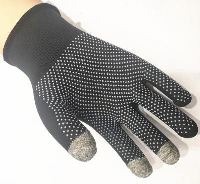 China Fashion Nylon Industrial Non-slip Gloves Dot Beads Work Insurance Knitted Gloves Garden Outdoor Gloves for sale