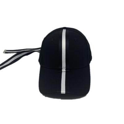 China Hip Hop Embroidery Cotton Fashion Strap Striped Baseball Cap Street COMMON Ribbon Long for sale