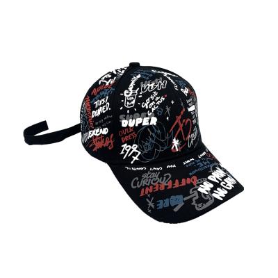 China COMMON new fashion summer outdoor graffiti letter printed baseball cap for women for sale