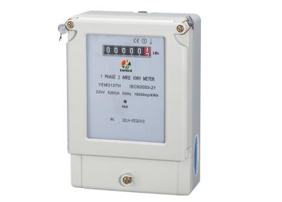 China Single Phase Electronic Energy Meter , Electric kilowatt hour meter Analog Display for sale