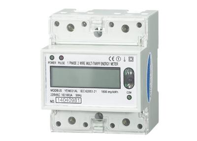 China Three Tariff  Single Phase Two Wire Multifunction Energy Meter of Din Rail Mounting for sale