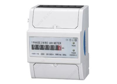 China 4 Module Electricity Single Phase Energy Meter , Analog Display kwh Meter for sale