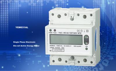 China White Color Single Phase Energy Meter Watt Hour Meter With Three Tariffs , Customized Logo Printed for sale