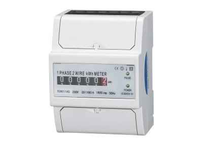 China Meter YEM011AG-N des Lärm-Schienen-Kilowatt-Energie-einphasig-Energie-Meter-/KWH PC zu verkaufen