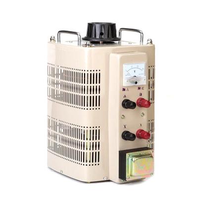 China Single Phase AC 3kva Variac Analog Meter Display TDGC2-2 Voltage Regulator for sale