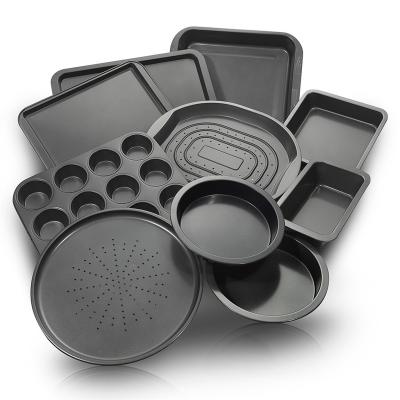 China Homesen 10pieces disposable bakeware set, hoffritz non-stick carbon steel bakeware for sale