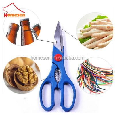 China Wholesale Professional Universal Cutting Yangjiang Stainless Steel Kitchen Scissors Vegetable Cutting Plastic German Scissors for sale