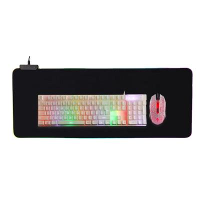 China Dropshipping Eco-friendly RGB Mouse Pad For Gamer Multi Color RGB Luminous Mouse Pad Lighting Gaming Anti-Slip Adjustable Lighting Mouse Pad for sale