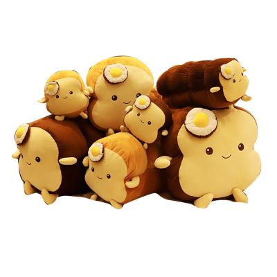 China Wholesale New Valentine Gifts Delicious Poached Eggs Home Toast Bread Soft Plush Pillow Stuffed Sofa Bedroom Decoration Cushion for sale