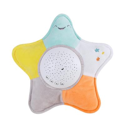 China Cute Sleep Led Night Lamp Stuffed Plush Toys Stuffed Kids Gift Soft Toys With Music And Stars Projector Light Baby Toys For Girls Boy for sale