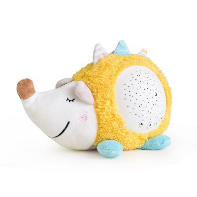 China Lovely Gift Baby Comfort Projection Night Light Music Sleep Star Projector Kids Stuffed Plush Doll Infant Action Number for sale