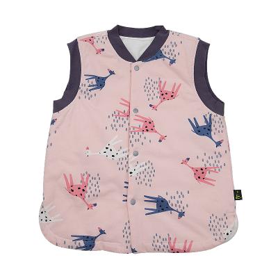 China New Hot Selling Cotton Breathable Cartoon Style Children's Winter Sleeveless Vest for sale