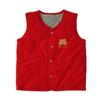 China Wholesale High Quality Kids Custom Made Vest Breathable For Girl Solid Round Collar Cotton Soft Warm Vest for sale