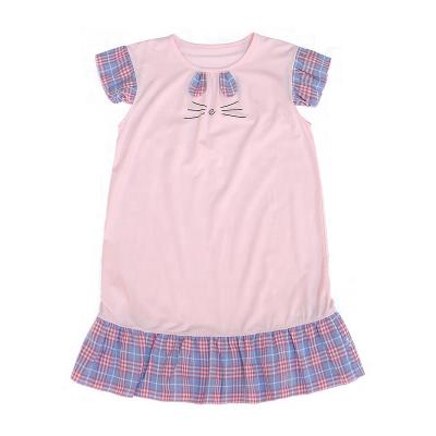 China New Latest Design Breathable Fashion Kids Summer Cotton Pajamas Nightgown Sleeveless Nightgown For Sale for sale