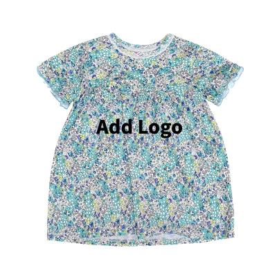 China Breathable High Quality Short-Sleeve Summer Children Cotton Pajamas Nightgown Nightgown for sale