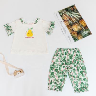 China Children casual wear new summer set girls shorts-sleeve+shorts clothing set two pieces for sale