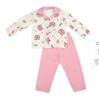 China Breathable Girl Pajamas Kids Sleepwear Set Home Wear Clothes Set Pajamas For Kids With Cartoon Patterns for sale