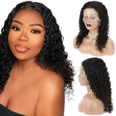 China Natural Water Wave Forcuteu Cuticle Aligned Virgin HD Transparent Long Water Wave Lace Headband 100% Vietnam Swiss Raw Hair Wig for sale