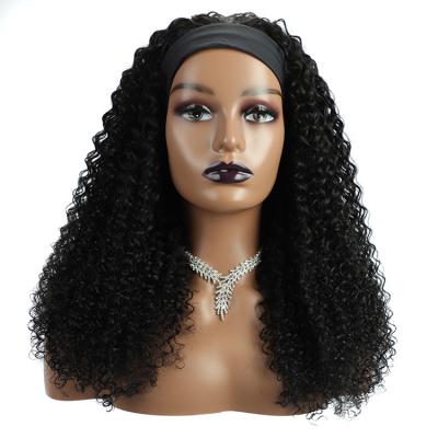 China Jerry Curl Forcuteu Wholesale Brazilian Natural Cuticle Aligned Long Afro Curly Virgin Human Hair Human Hair Headband Jerry Curly Wig for sale