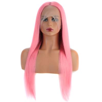 China Silky Straight Wave Wig Colored Pink Bone Silk Straight Cuticle Aligned 100% Virgin Hair Lace Front Wigs Human Hair For Women Raw Color for sale