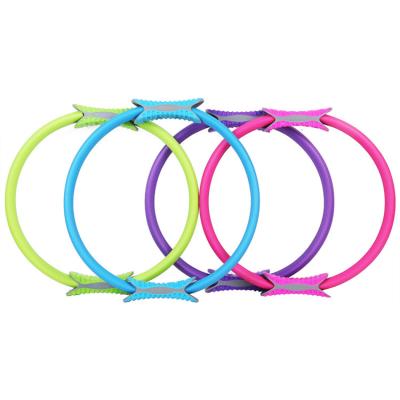 China PP+EVA+Foam+Fiberglass Fitness Yoga Pilates Circle Magic Ring Custom Eco-Friendly Accessories Double Handle for sale