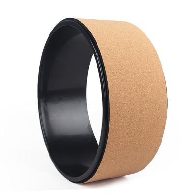 China Wholesale Custom Home Use Stretch Cork Natural Rubber Back Roller Fitness Yoga Wheel for sale