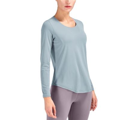 China Breathable QUICK DRY Sustainable Seamless Training Sportswear Women Yoga Wear Long Sleeve for sale