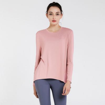 China 90% Polyester 10% Spandex Halterneck QUICK DRY Breathable Women Yoga Long Sleeve for sale