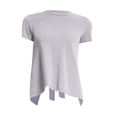 China Breathable Seamless Wicking Short Sleeve Gym Wear Women Gym Wear Cheap T-Shirt for sale