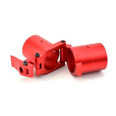 China Aluminum Red Anodized Horizontal Folding Cnc Factory Agriculture D25 Bumblebee Arm Carbon Tube Clamp Seat Clamp Joint Adapter Parts for sale