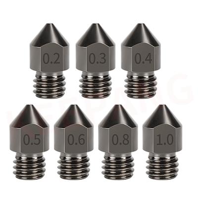 China 3D Printers 0.2-1.0 0.4MM Nozzle MK8 Steel Mold Super Hard Corrosion Resistant Extruder Nozzle Upgrade For A8 A6 CR-10 Ender-3 3d Printers for sale