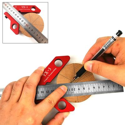 China woodworking measuring & Circle Center Line Finder Position 30cm Woodworking 45 Scriber Line Metric Wood Measuring Middle Line Finder 90 Gauge Ruler Tool Angles for sale