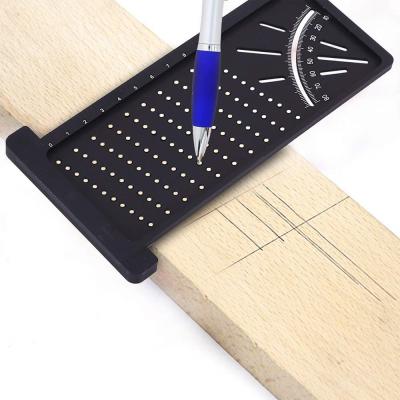 China woodworking measuring & Measuring line woodworking hole ruler inscription ruler t-shaped angle position inscription woodworking ruler for sale