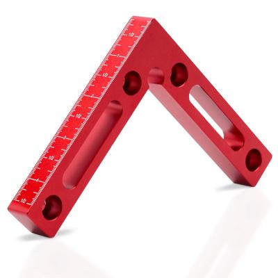 China woodworking measuring & Position Rise Aluminum Alloy 90 Degree 120x120mm Precision Clamping Right Angle Woodworking Machinist Square Square Positioning for sale