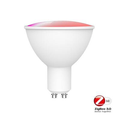 China WiFi Smart Light Bulb WiFi LED Projector Residential Light Bulb Alexa zigbee3.0 5W 420LM RGB+2700-6500K GU10 Voice Control and Google Home for sale